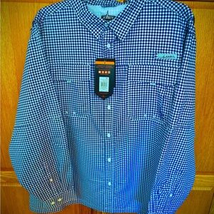 Habitat Navy and White Checkered Men's Shirt